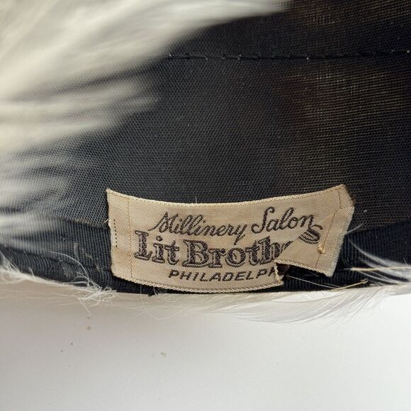 Vintage Feathers Hat Millinery Salon Lit Brothers Philadelphia 1960s 60s Feather - Picture 2 of 4